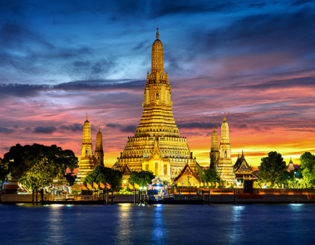 Wat Arun Temple Twilight Bangkok