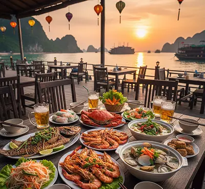 Tuan Chau is a paradise for seafood lovers
